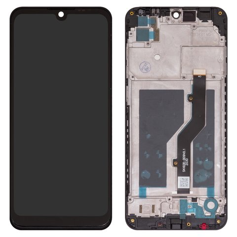 Pantalla LCD puede usarse con ZTE Blade A5 2020 , negro, con marco, High Copy, SKI608 B09 V0.1