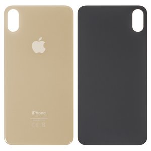 Задня панель корпуса для iPhone XS Max, золотиста, не потрібно знімати скло камери, big hole