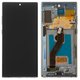 Дисплей для Samsung N975F Galaxy Note 10 Plus, сріблястий, з рамкою, Оригінал (переклеєне скло)