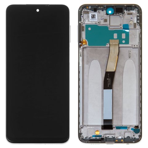 Дисплей для Xiaomi Redmi Note 9 Pro, Redmi Note 9S, белый, с рамкой, High Copy, M2003J6B2G, M2003J6A1G