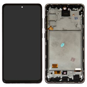 Дисплей для Samsung A725 Galaxy A72, A726 Galaxy A72 5G, чорний, з рамкою, High Copy, original LCD size, OLED 