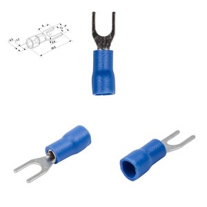 Наконечник SV1.25 3.5, 3,5 мм, вилковий, з частковою ізоляцією, синій, 10 шт., 0,5 1,5 мм²