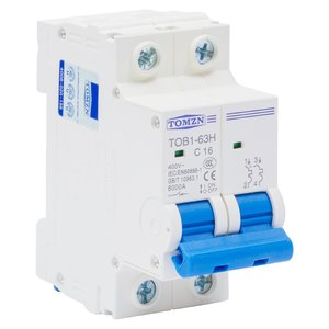 Автоматический выключатель переменного тока TOMZN TOB1 63H C16, 2P, 230 400В, 16A