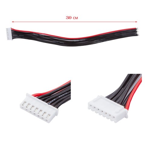 Балансувальний кабель 6S, для акумуляторів, 30 см, JST XH, 22AWG