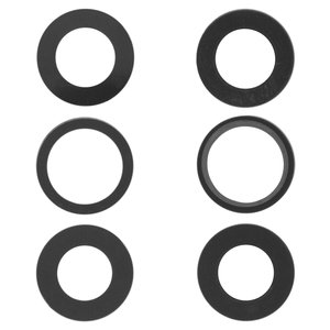 Скло камери для iPhone 16 Pro, iPhone 16 Pro Max, чорне, без рамки, комплект 3 шт., Original PRC 