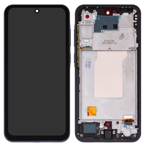 Дисплей для Samsung A356 Galaxy A35 5G, синий, с рамкой, Сopy, TFT 