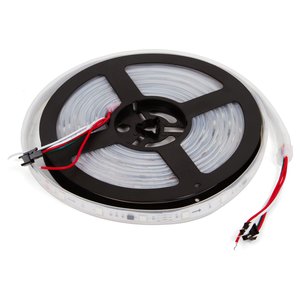 Світлодіодна стрічка RGB SMD5050, WS2811 (біла, з управлінням, IP67, 12 В, 30 діодів/м, 1 м) Світлодіодна стрічка RGB SMD5050, WS2811 (біла, з управлінням, IP67, 12 В, 30 діодів/м, 1 м)